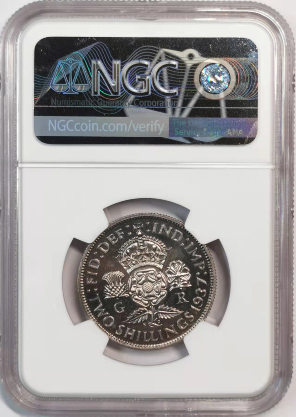 凡希社世界钱币微拍第一百八十期 1937英国精铸2先令NGC-PF65