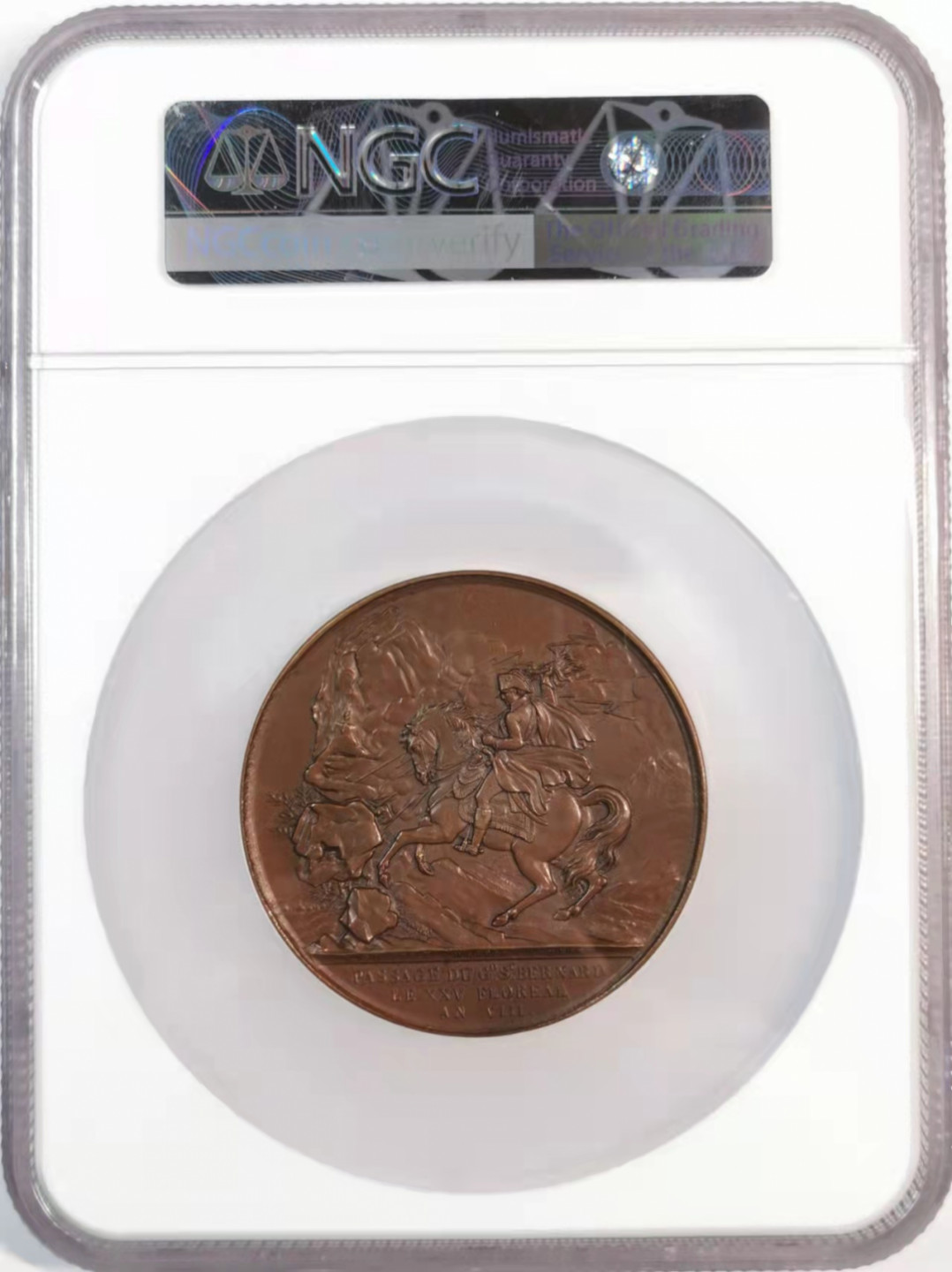 凡希社世界钱币微拍第一百八十期 荐！1800法国拿破仑马伦哥会战纪念铜章NGC-MS63经典战争品种！