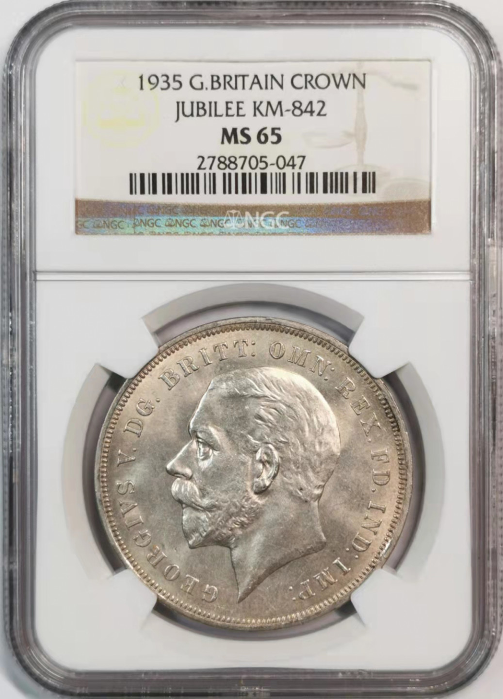 凡希社世界钱币微拍第一百八十期 1935英国木马马剑NGC-MS65高分！