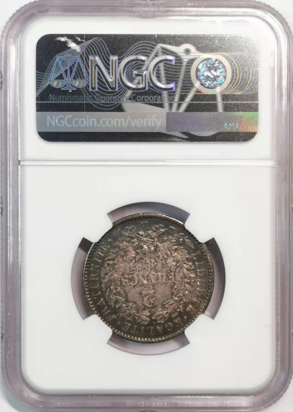 凡希社世界钱币微拍第一百八十期 荐！1887A法国谷物女神2法郎NGC-MS64厚重五彩！