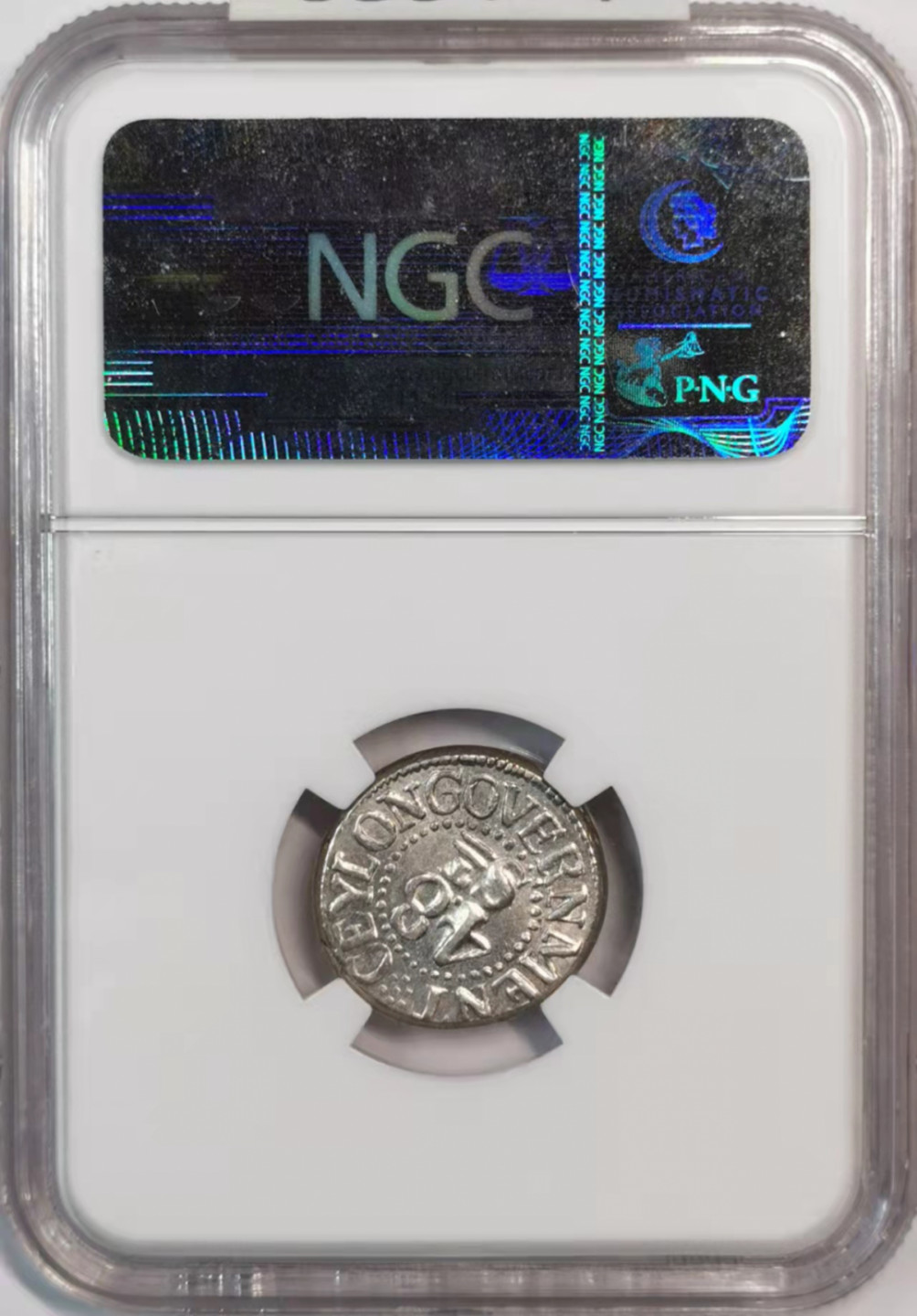 凡希社世界钱币微拍第一百八十期 荐！1808英属锡兰打制大象48ST银饼NGC-MS62稀有品相！