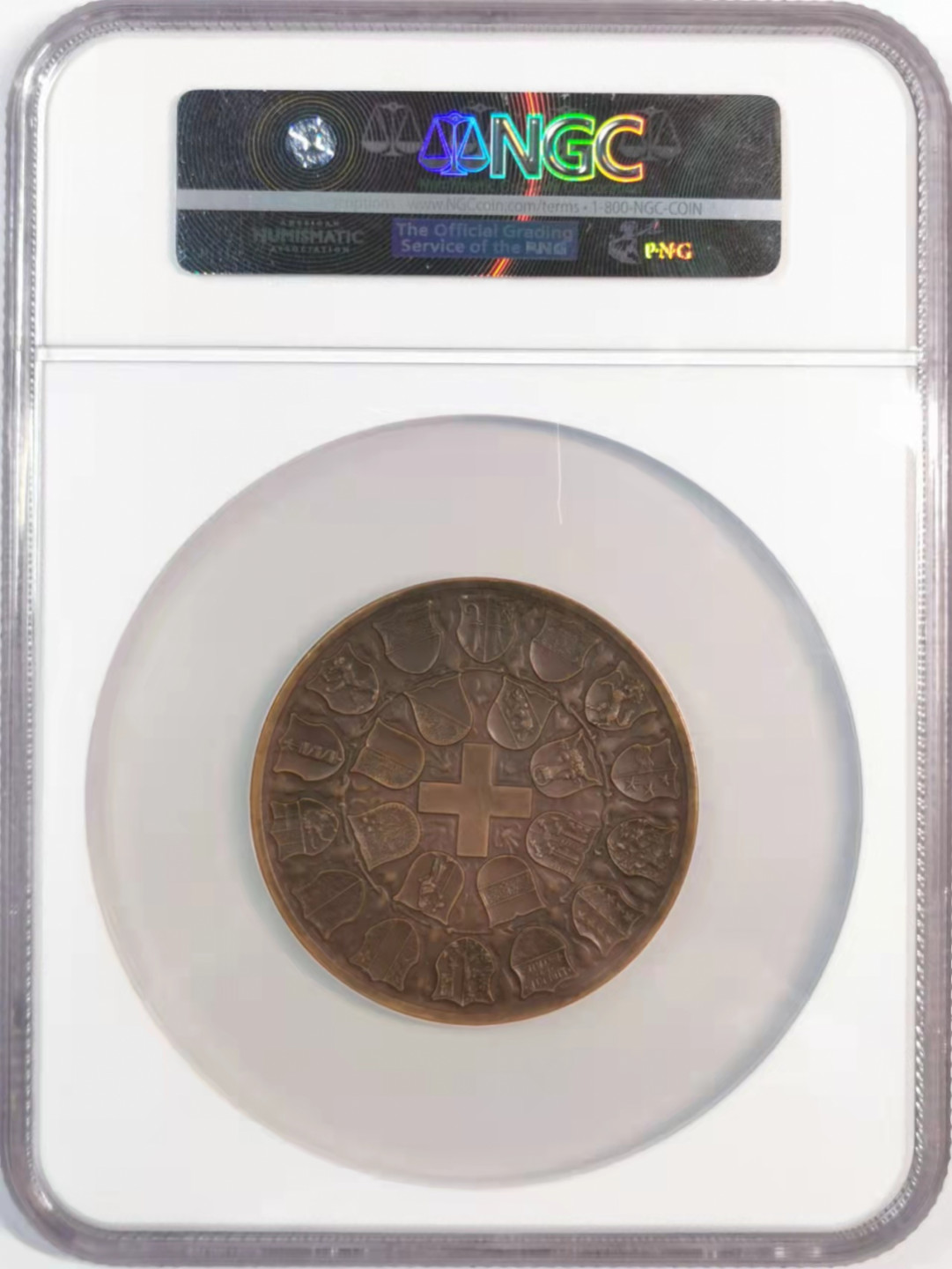 凡希社世界钱币微拍第一百八十期 1898瑞士苏黎世国家博物馆开馆纪念铜章NGC-MS63