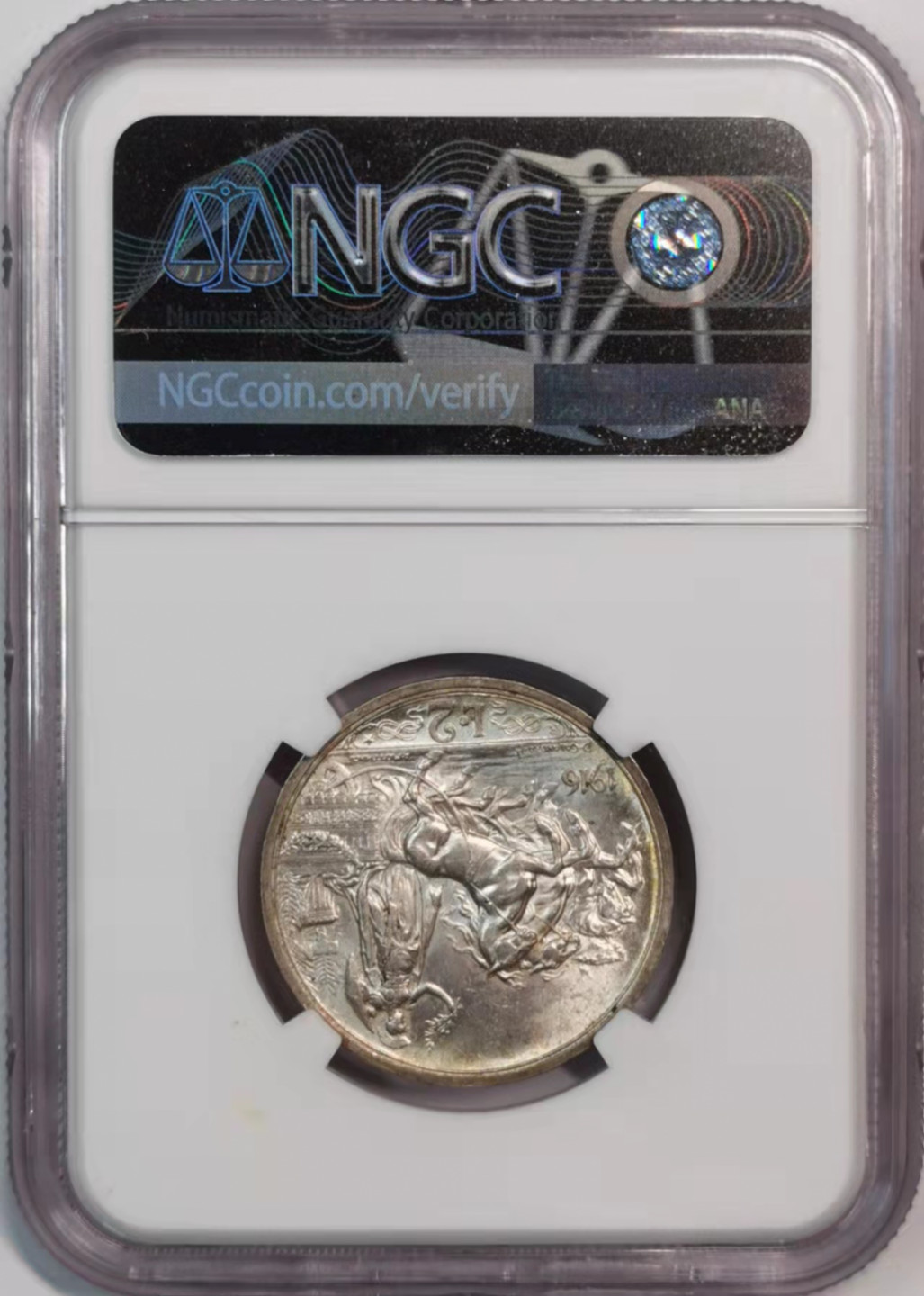 凡希社世界钱币微拍第一百八十期 1916R意大利马车2里拉NGC-MS62