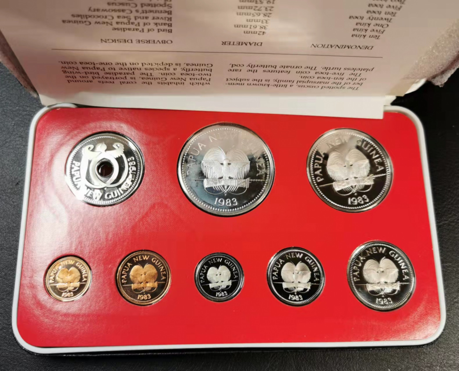 凡希社世界钱币微拍第一百八十期 荐！1983巴布亚新几内亚独立19周年精铸PS原盒证书全品 两枚大银全新设计！