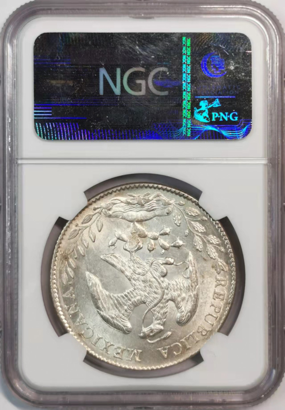 凡希社世界钱币微拍第一百八十期 1897ZS墨西哥花边鹰洋NGC-MS63原银光