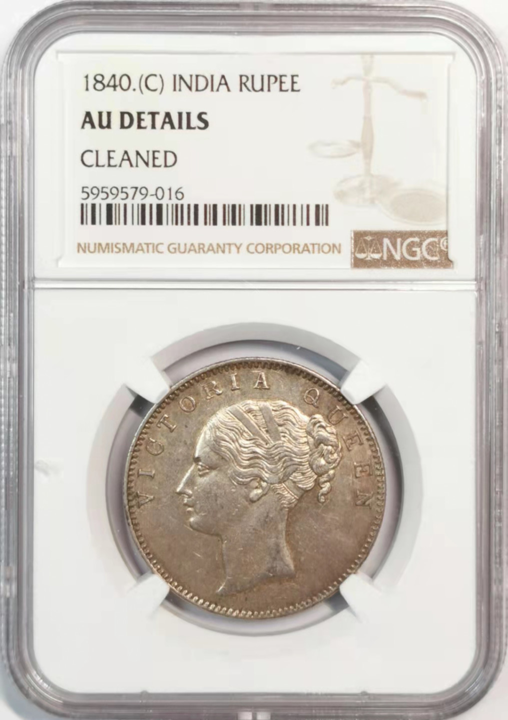 凡希社世界钱币微拍第一百八十期 1840东印度公司小维卢比NGC-AUD