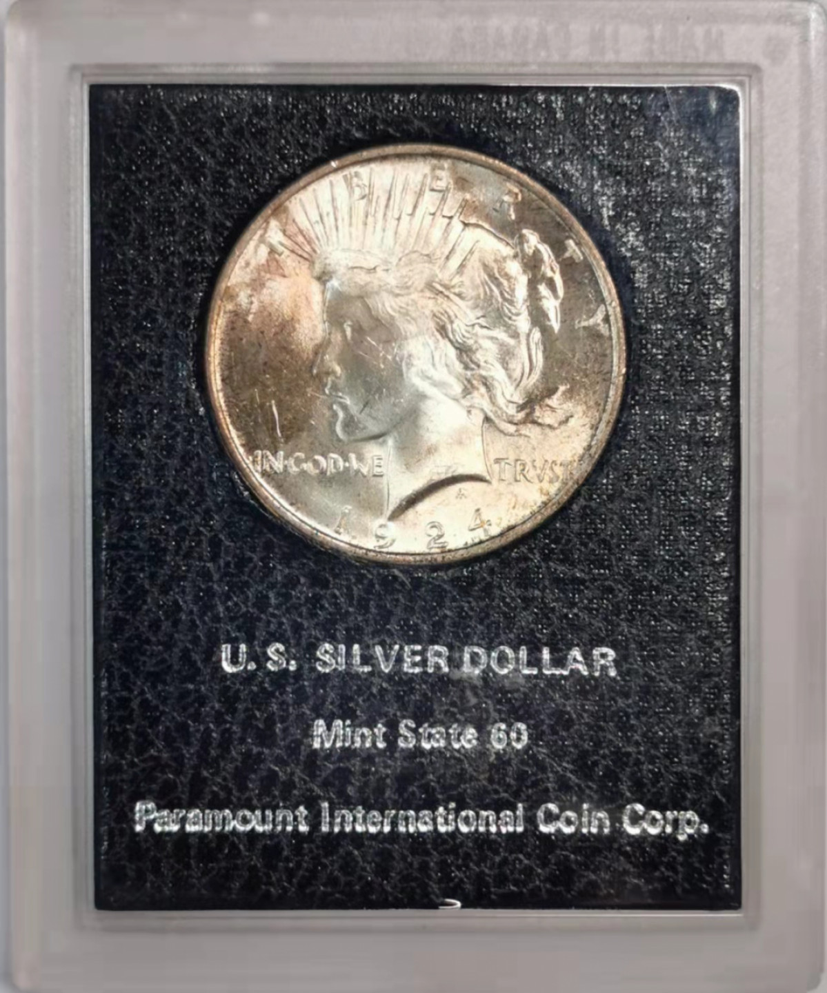 凡希社世界钱币微拍第一百八十期 1924美国和平壹圆卡装UNC