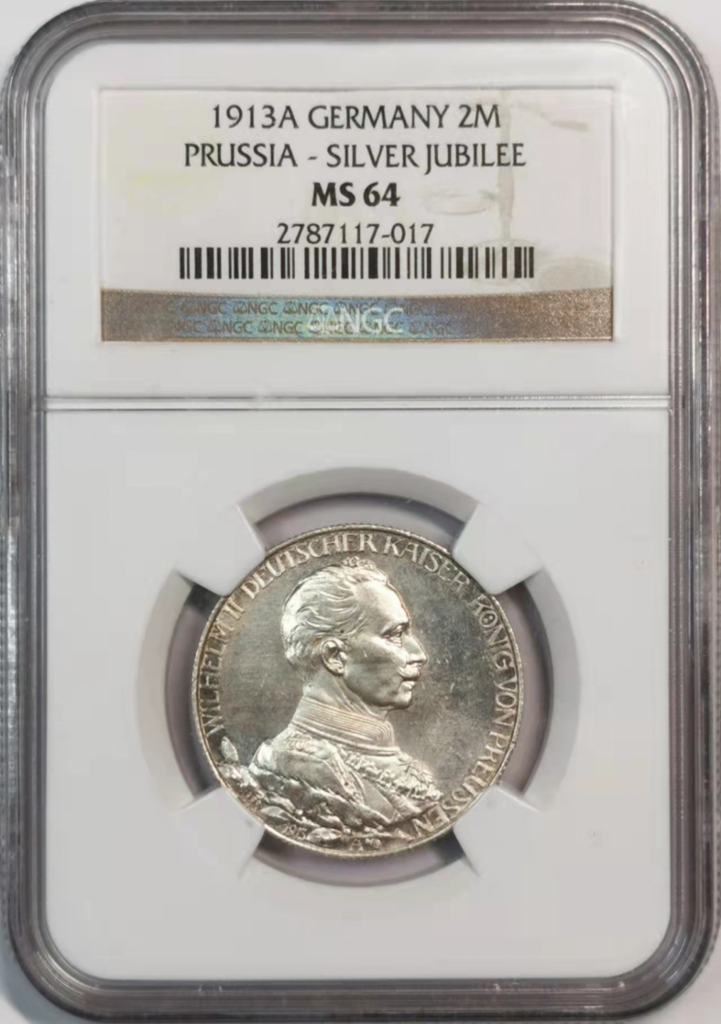 凡希社世界钱币微拍第一百八十期 1913普鲁士2马克NGC-MS64