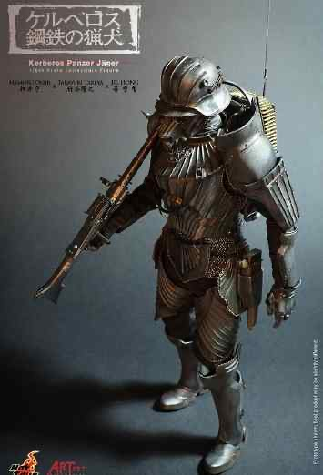 零元拍：HotToys：1/6 AC02 《ケルベロス钢鉄の猟犬》-人狼 34式增强装甲，竹谷隆之又一力作，全新未拆。