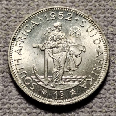 0起1加-纯粹捡漏拍-54场 - 南非1952年乔六1先令银币