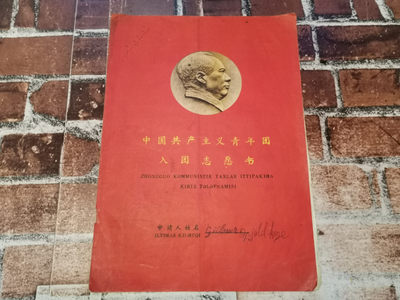 纸品专场拍卖第13期 - 新疆入团志愿书1978年新维文书写