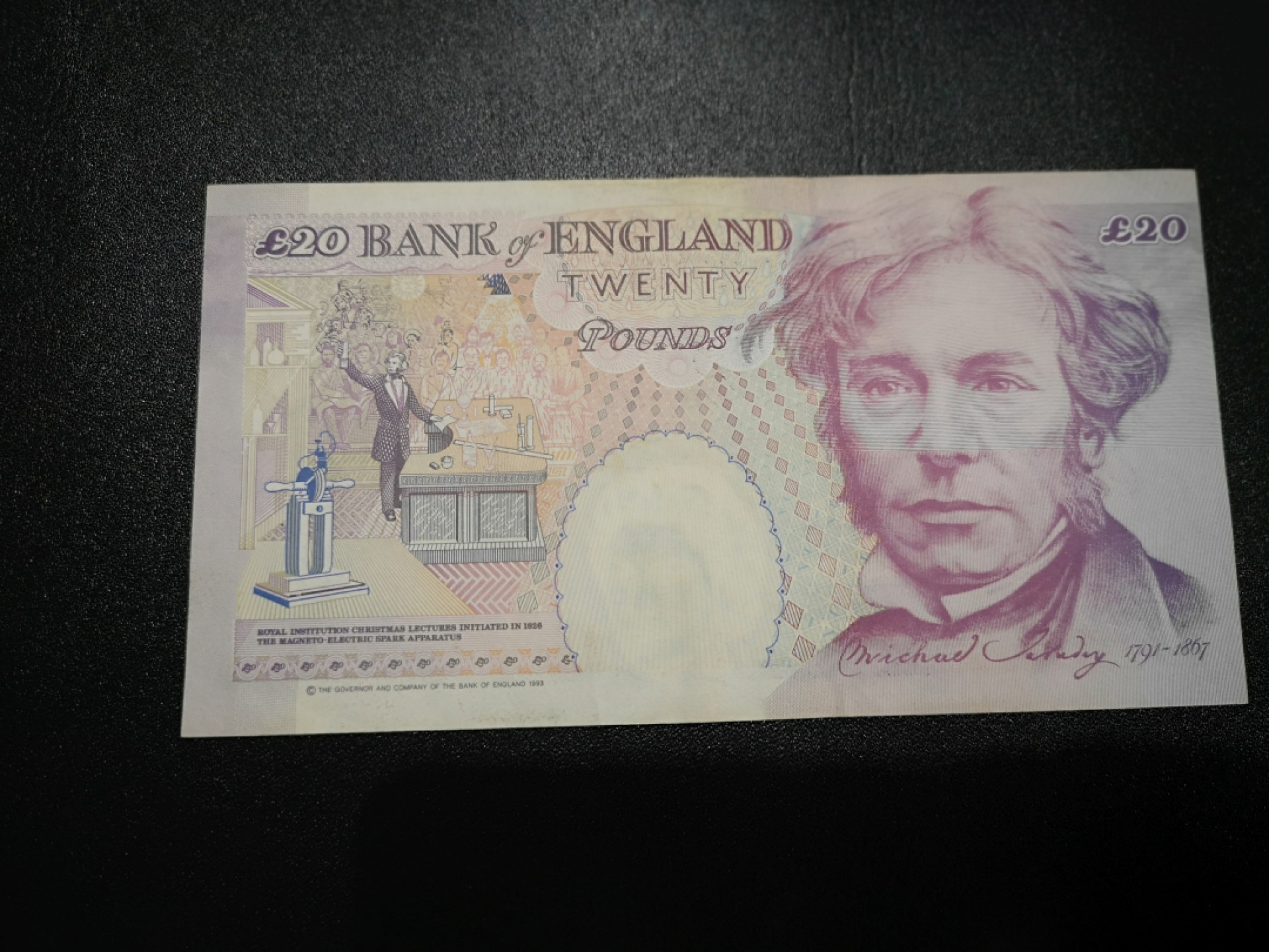 《外钞收藏家》第一百五十三期拍卖（本期94件） 英国E序列20镑 VF品相 369369重复号