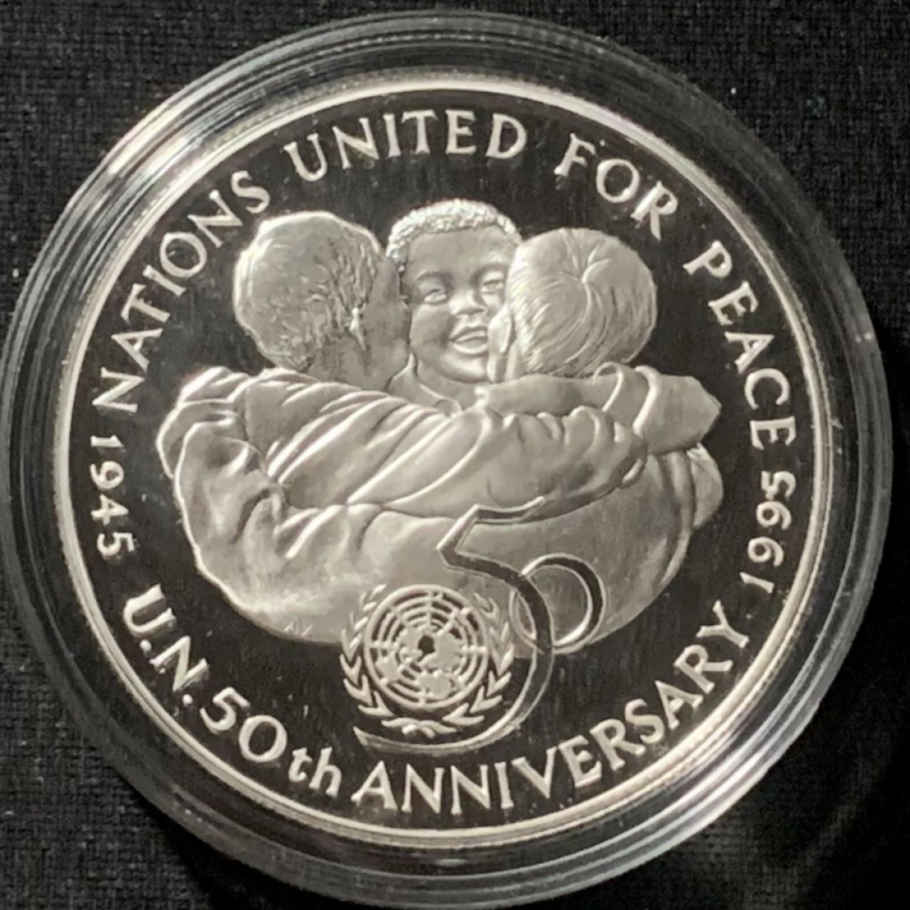 紫瑗钱币——第162期拍卖 牙买加 1995年 联合国成立50周年 25元 28.28克 0.925银 精制