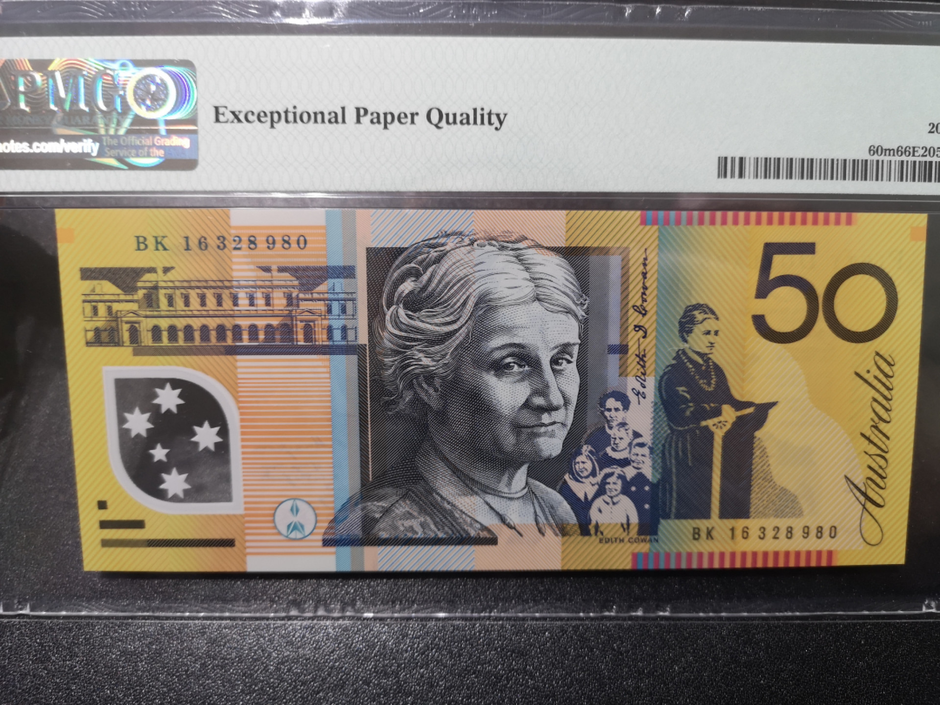 《外钞收藏家》第一百五十三期拍卖（本期94件） 2016年澳大利亚50刀 PMG66 无47
