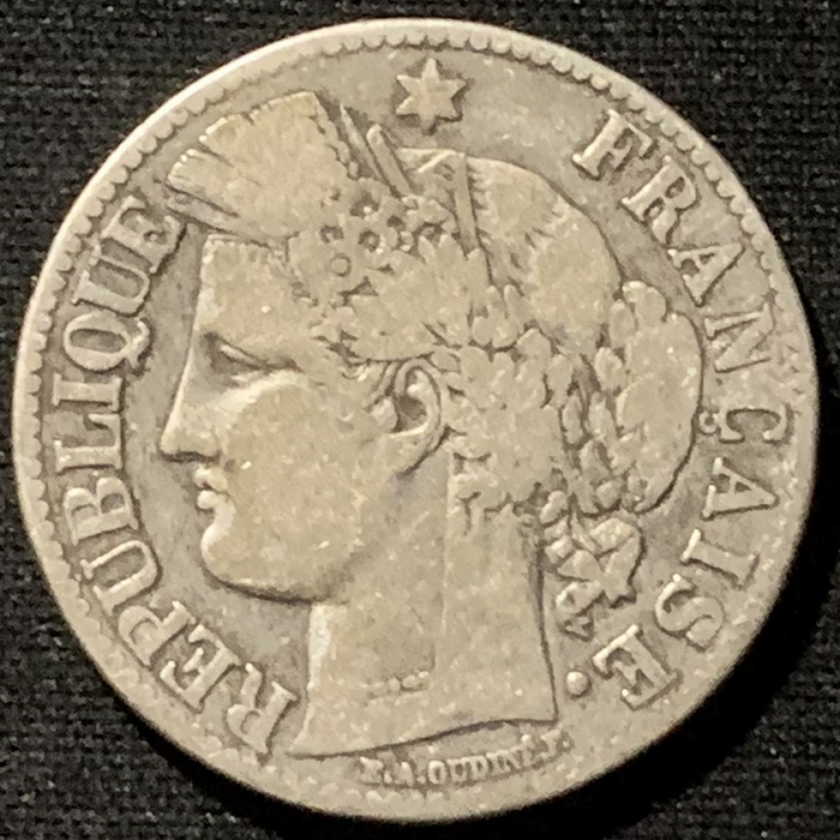 紫瑗钱币——第157期拍卖 法国 1871年 谷物女神 2法郎 10克 0.835银