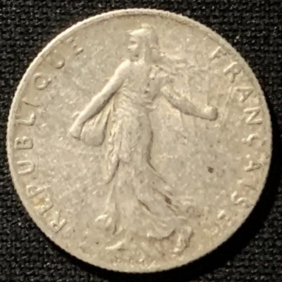 紫瑗钱币——第157期拍卖 - 法国 1918年 播种女神 50分 2.5克 0.835银