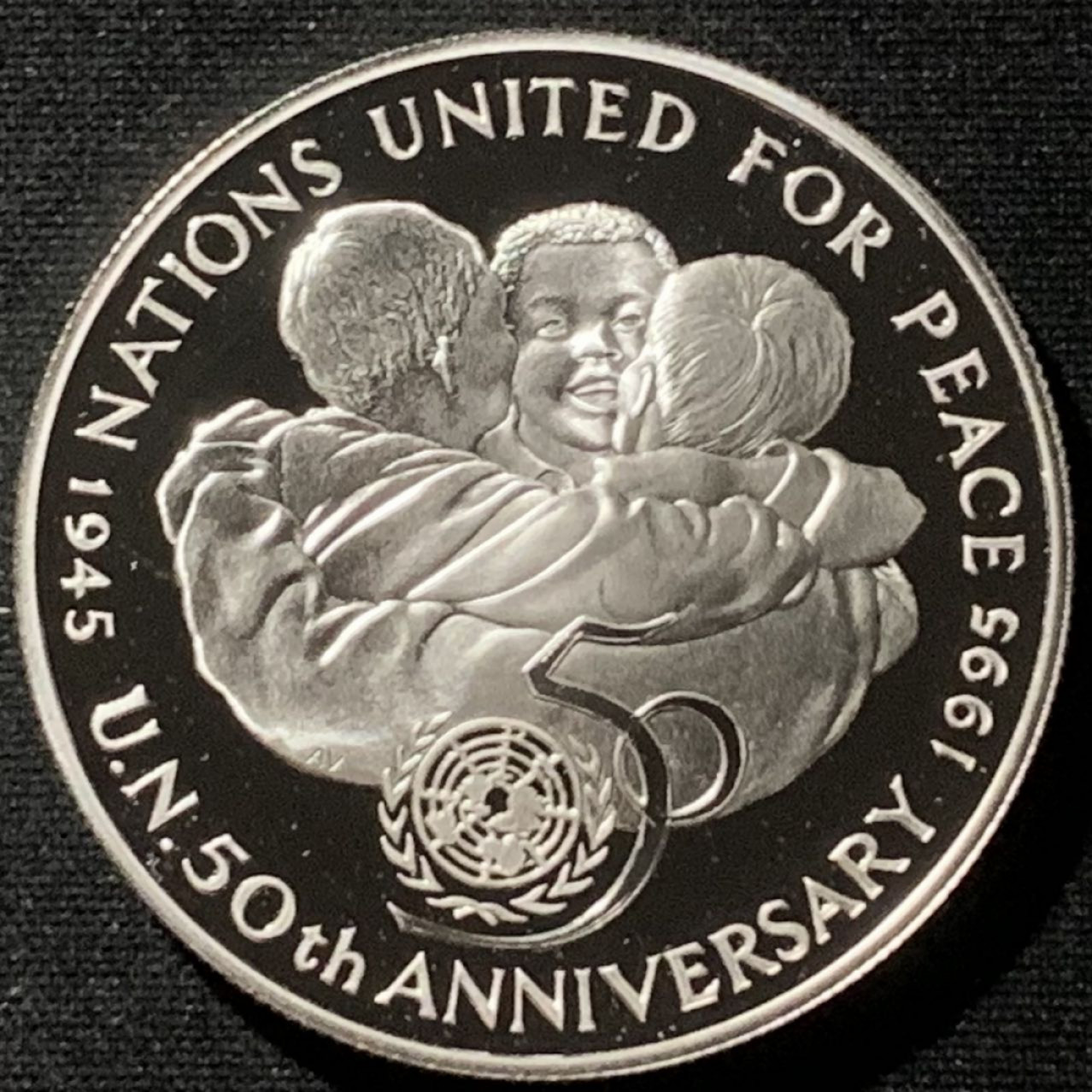 紫瑗钱币——第162期拍卖 牙买加 1995年 联合国成立50周年 25元 28.28克 0.925银 精制