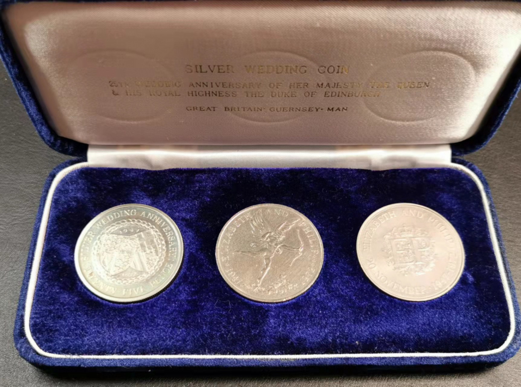 凡希社世界钱币微拍第一百八十一期 1972女王银婚纪念三枚套装