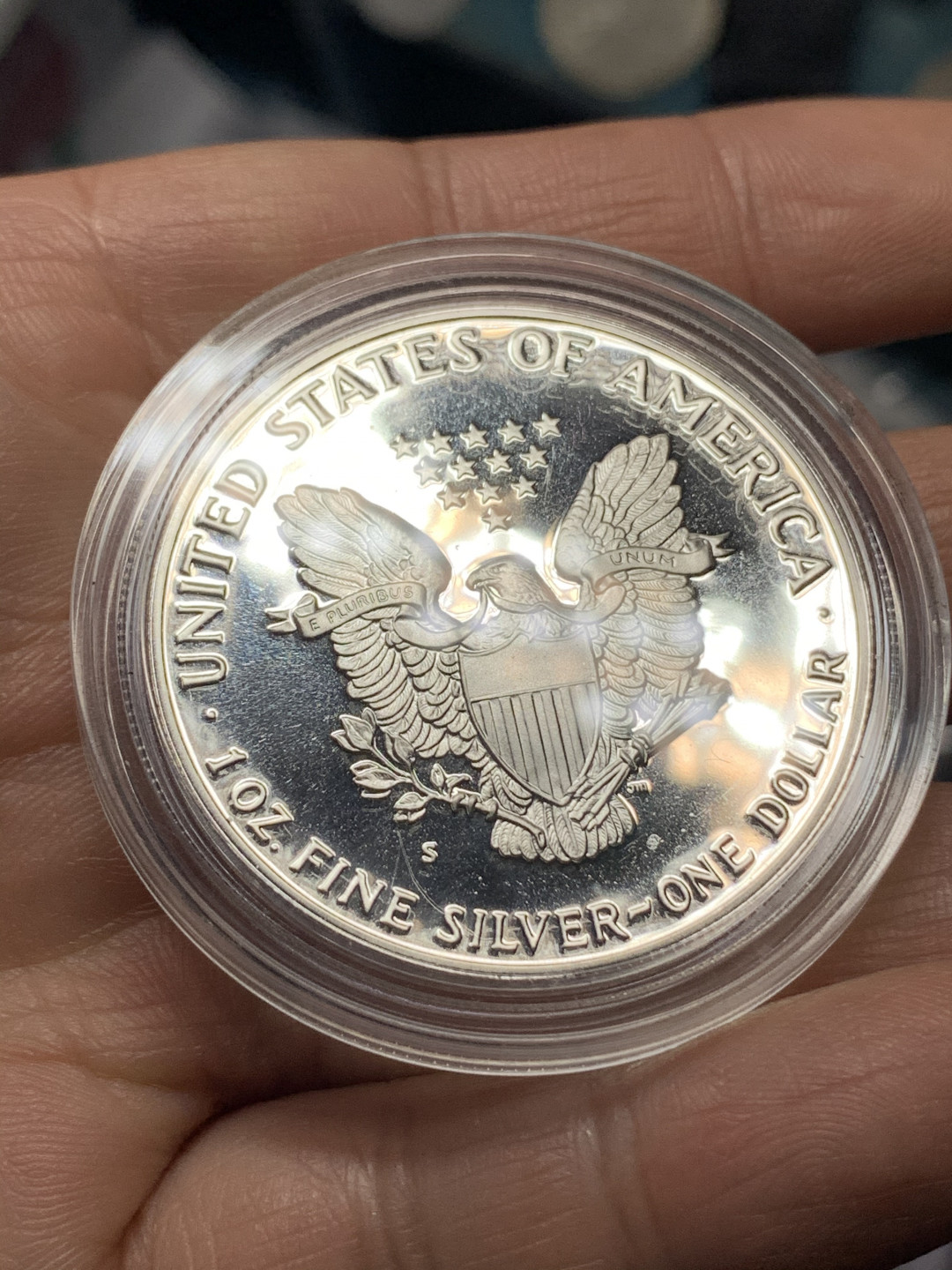 《竞宝斋》钱币微拍-第21场-本周日，周一2场连拍（全场顺丰包邮） 美国 1987年 1美元 行走女神精制银币 原盒证书