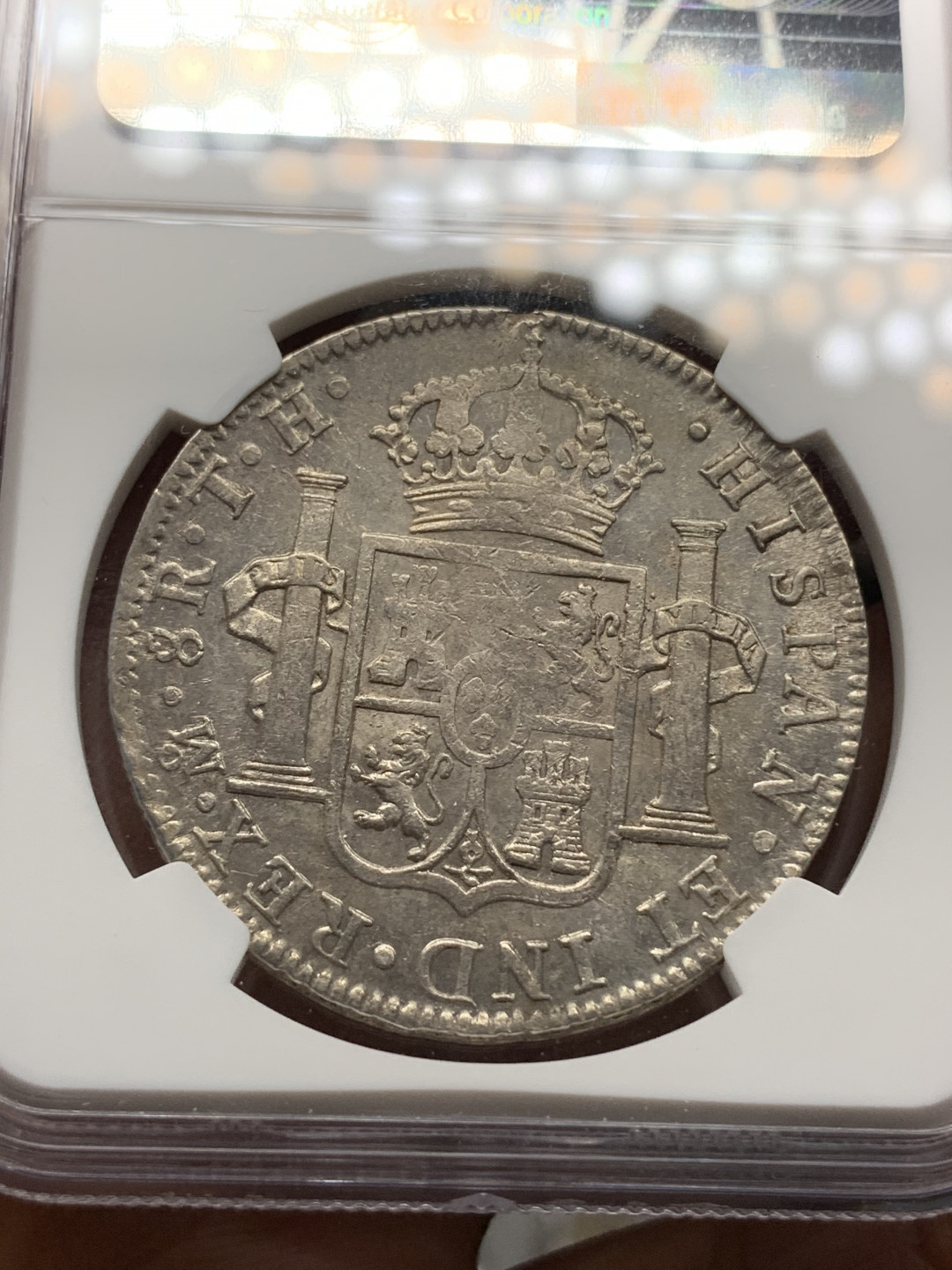 《竞宝斋》钱币微拍-第21场-本周日，周一2场连拍（全场顺丰包邮） NGC-AUD  1809   西属墨西哥 费迪南七世    8里亚尔  原味原光  低评