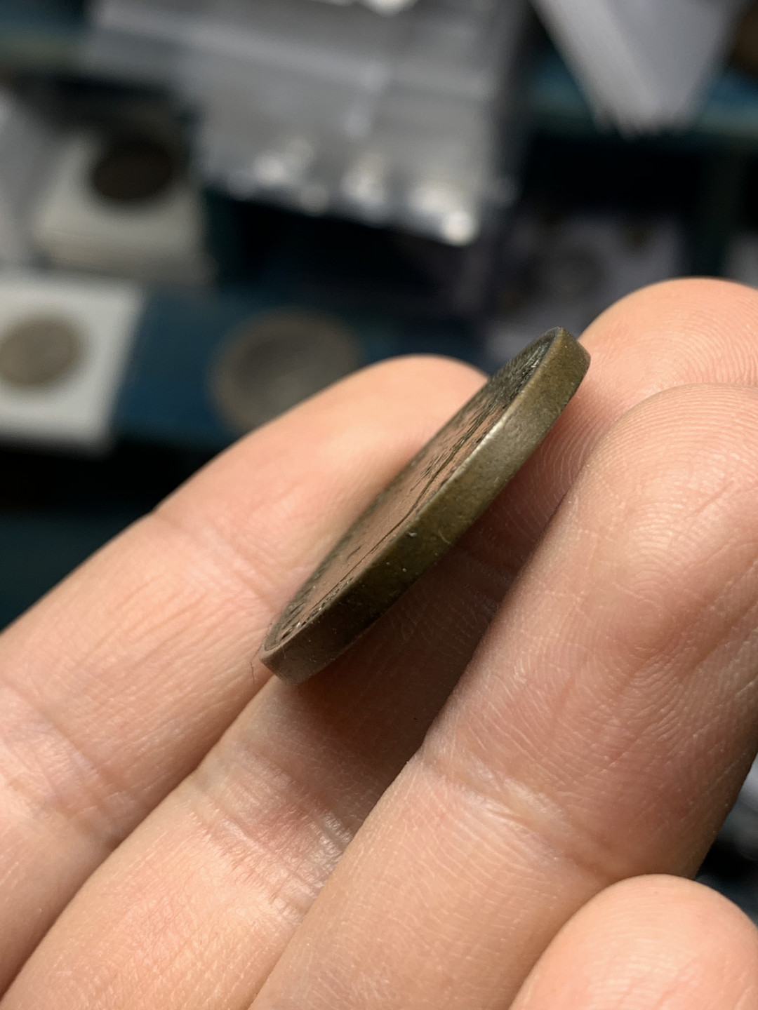 《竞宝斋》钱币微拍-第21场-本周日，周一2场连拍（全场顺丰包邮） 1811年 法占意大利拿破仑一世1索尔迪铜币，大铜币，好品相