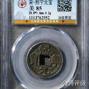 宋钱公博85分专场（6） 宋—熙宁元宝（决纹昂宝）