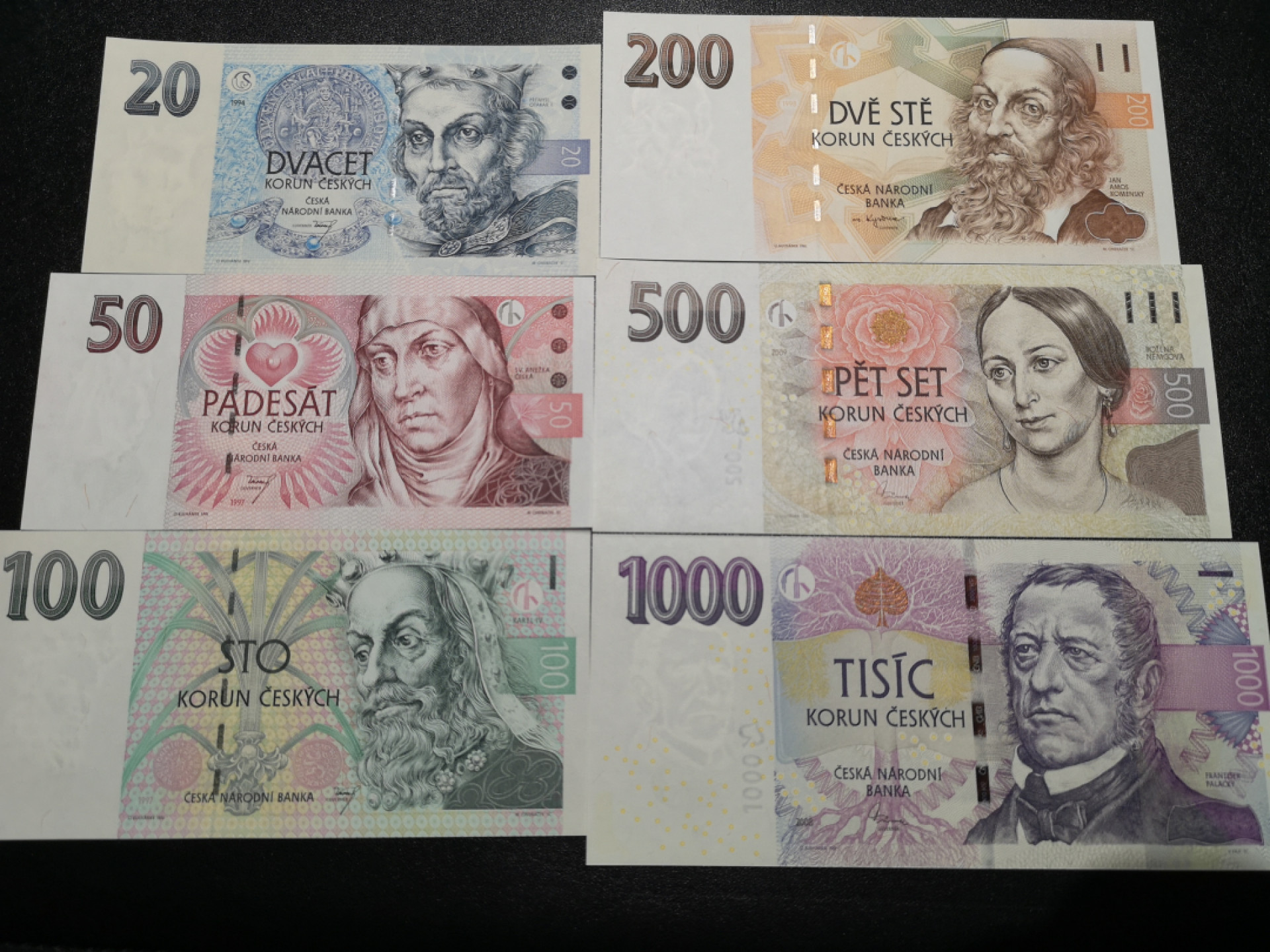 《外钞收藏家》第一百五十五期拍卖 双连拍第二场（本期59件）） 捷克一套6张 全新UNC