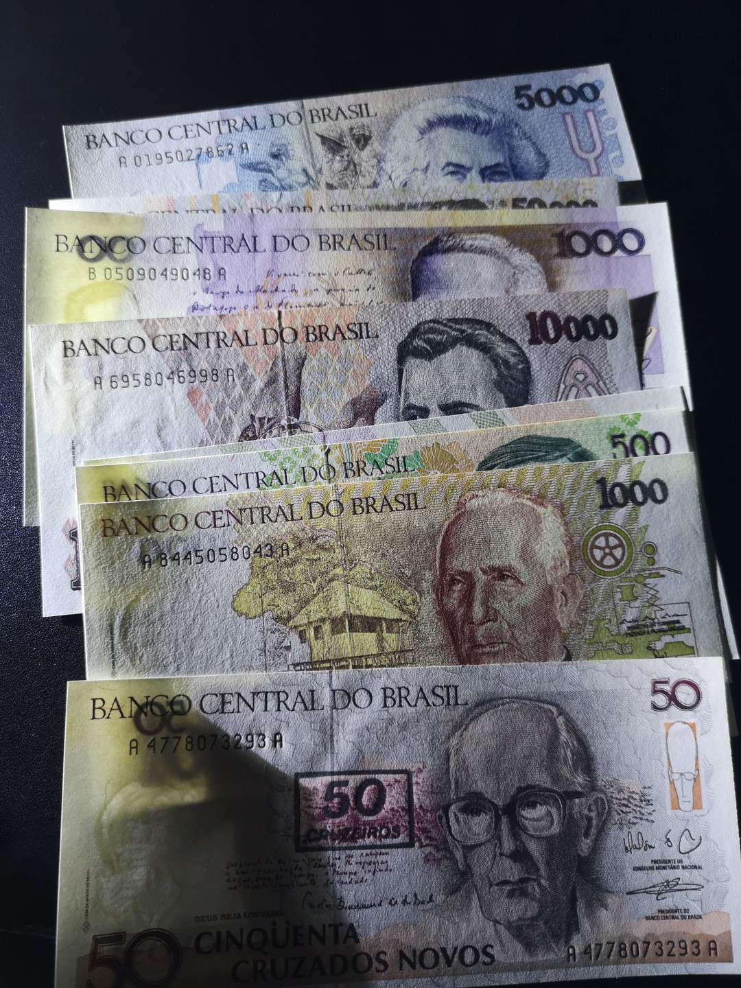 《外钞收藏家》第一百五十五期拍卖 双连拍第二场（本期59件）） 巴西一套8张 全新UNC