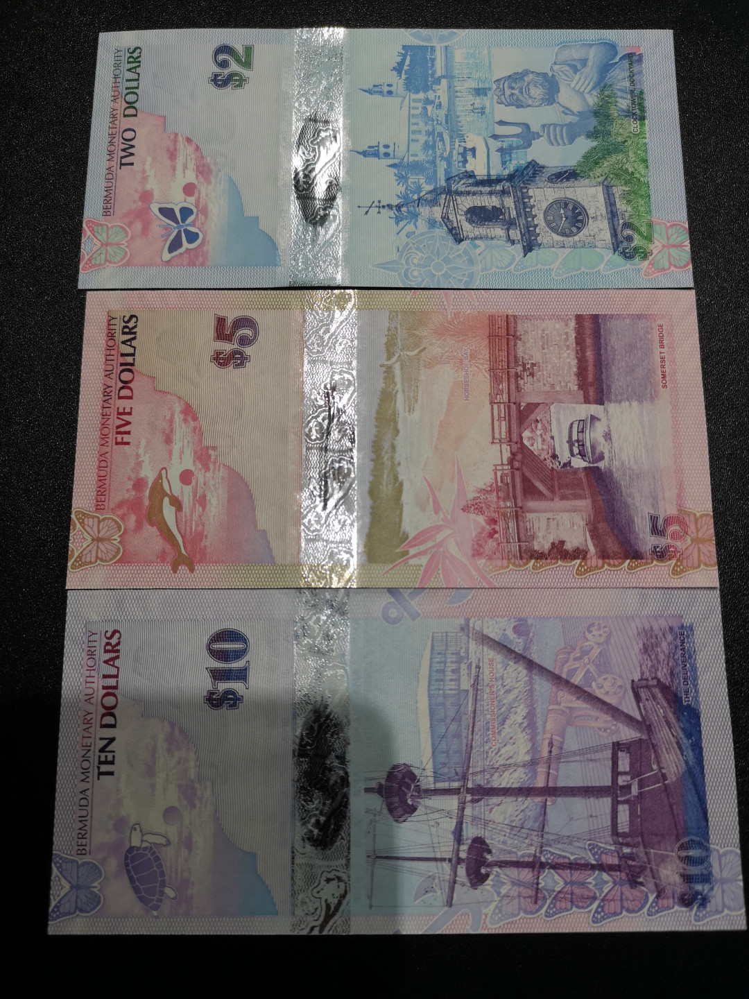 《外钞收藏家》第一百五十五期拍卖 双连拍第二场（本期59件）） 百慕大小套3张 全新UNC