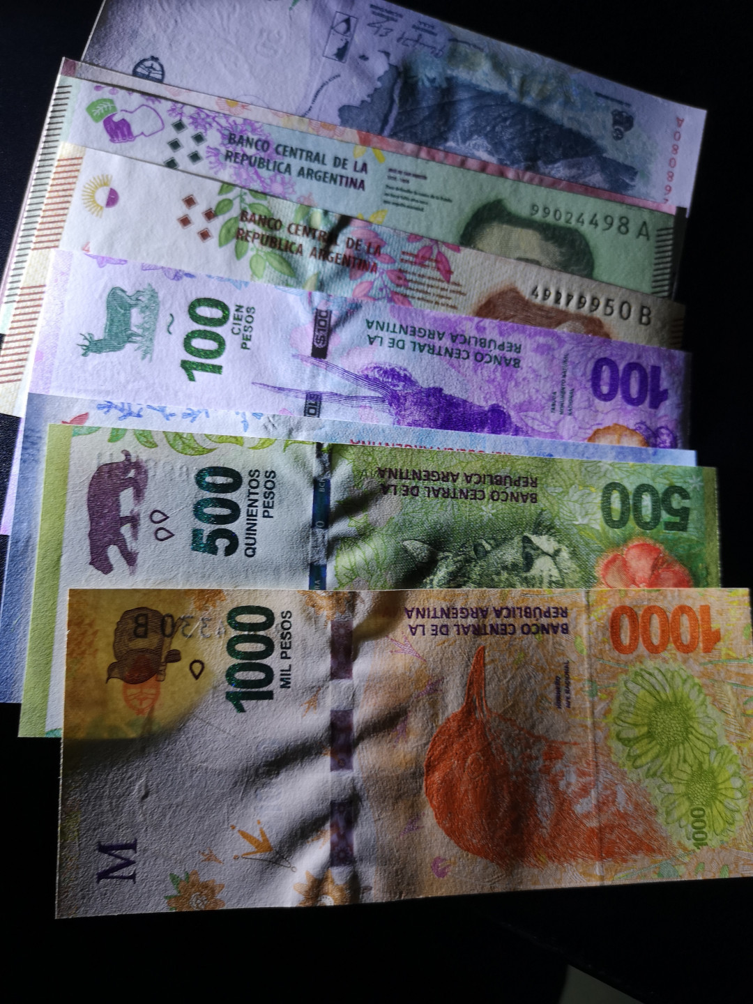 《外钞收藏家》第一百五十五期拍卖 双连拍第二场（本期59件）） 阿根廷一套8张 全新UNC