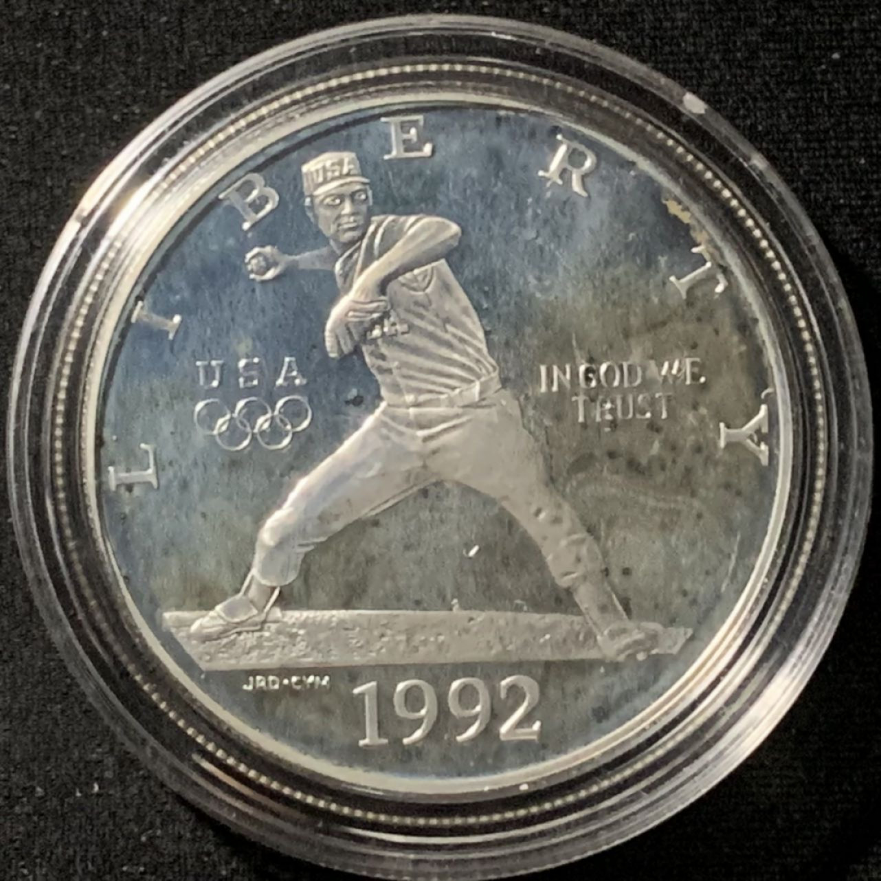 紫瑗钱币——第158期拍卖 美国 1992年 亚特兰大奥运会 棒球 1美元 26.73克 0.9银 精制
