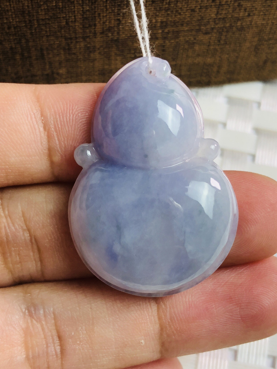 精品评级币，精品翡翠 天然翡翠紫罗兰葫芦吊坠，性价比之王