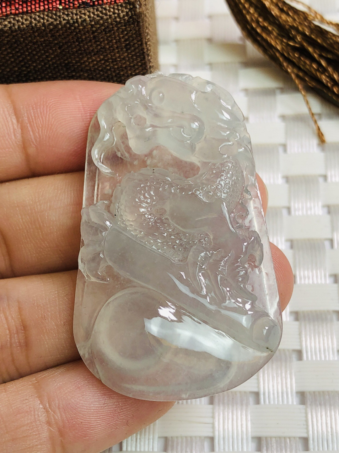 精品评级币，精品翡翠 天然翡翠冰种龙牌吊坠带证书