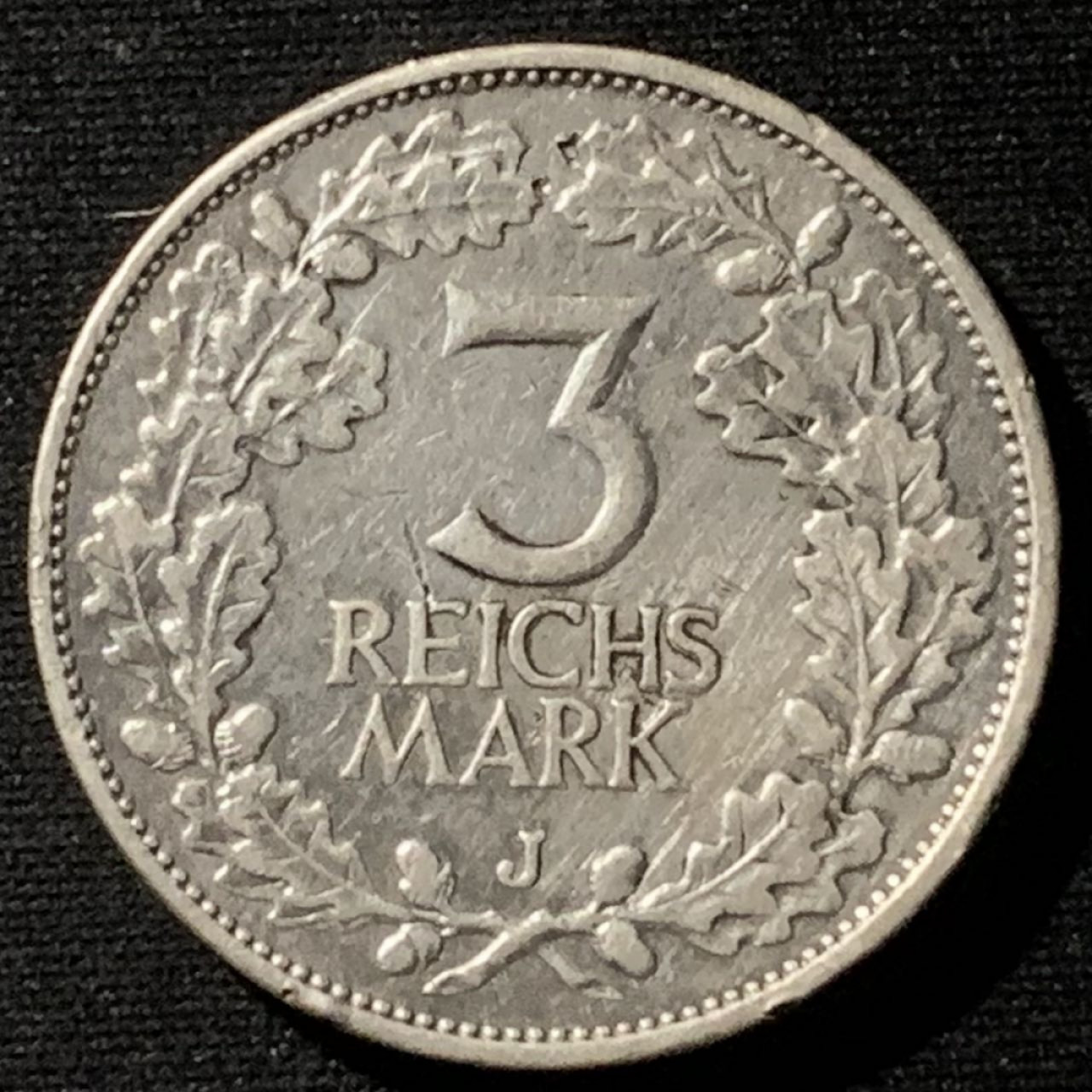 紫瑗钱币——第158期拍卖 魏玛德国 1925年 J版 莱茵解放1000周年 3马克 纪念银币