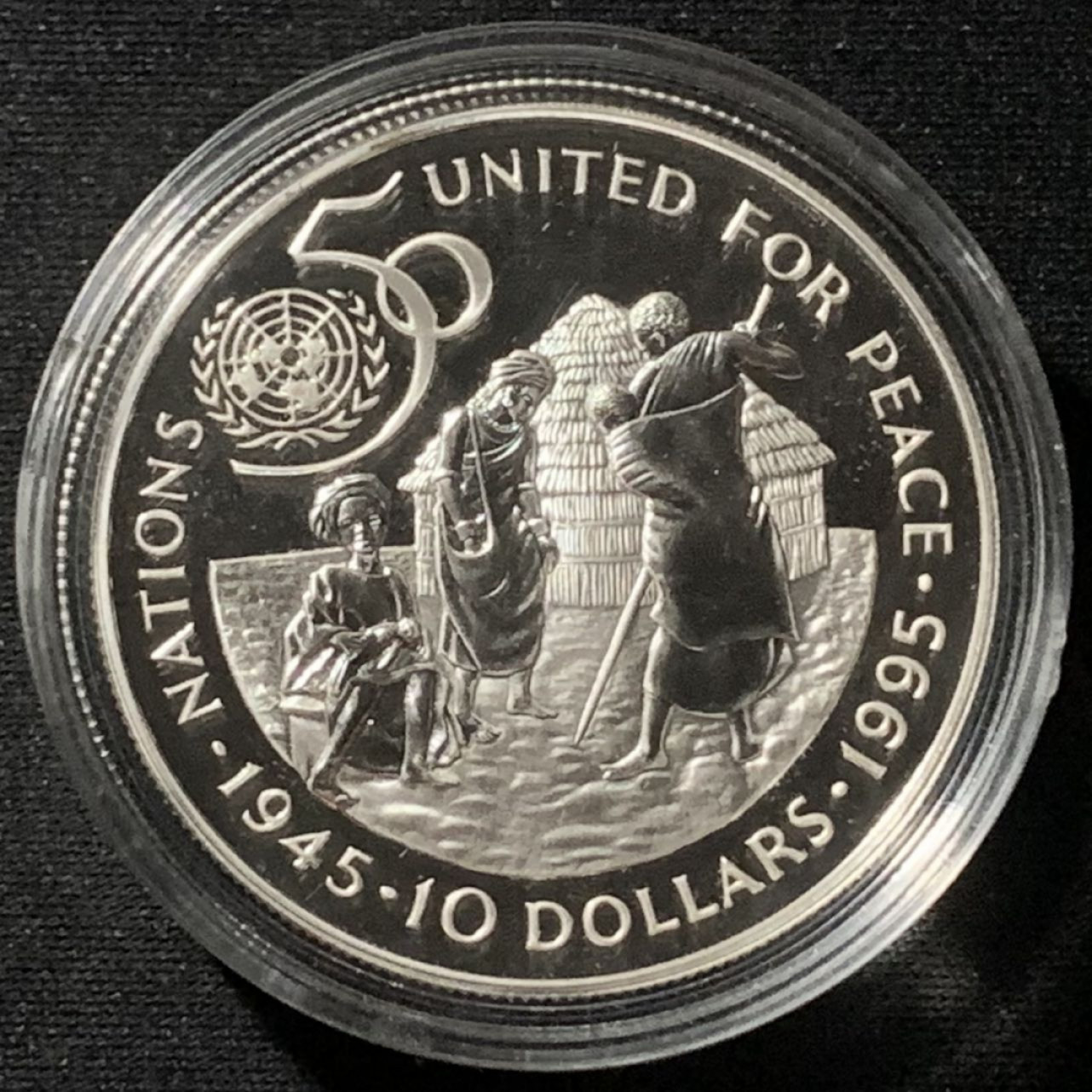 紫瑗钱币——第158期拍卖 纳米比亚 1995年 联合国成立50周年 10元 28.28克 0.925银 精制