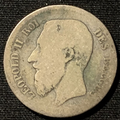 紫瑗钱币——第158期拍卖 - 比利时 1867年 利奥波德二世 1法郎 5克 0.835银