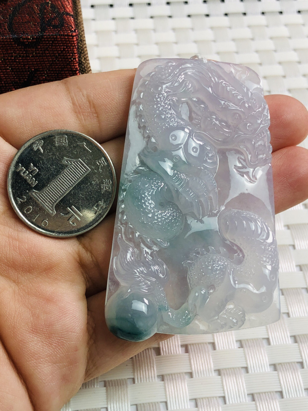 精品评级币，精品翡翠 天然翡翠冰种龙牌吊坠精品万年保真