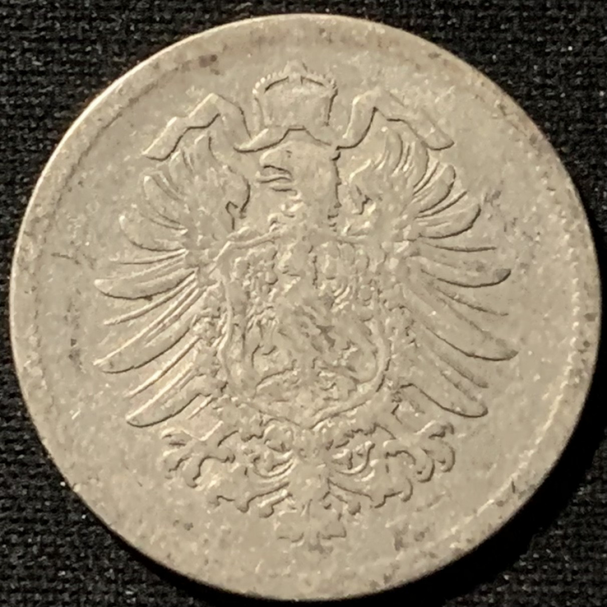 紫瑗钱币——第158期拍卖 德国 1875年 F版 第二帝国 短翅 1马克 5.5克 0.9银