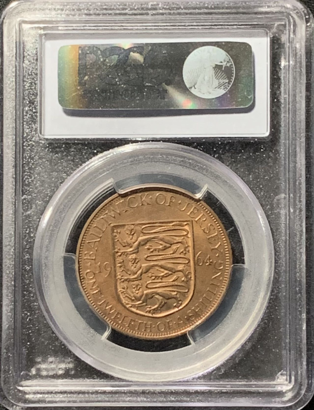 紫瑗钱币——第158期拍卖 泽西岛 1964年 1/12先令 铜币 PCGS PR64RB 精制币