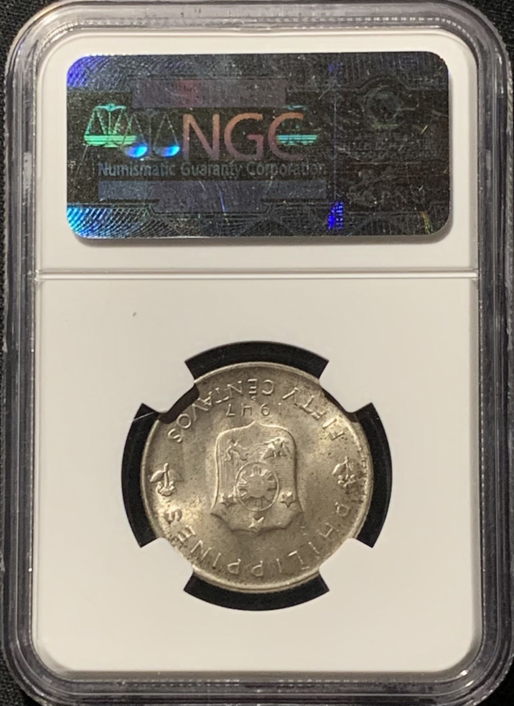 紫瑗钱币——第158期拍卖 美属菲律宾 1947年 麦克阿瑟 50分 银币 NGC MS65