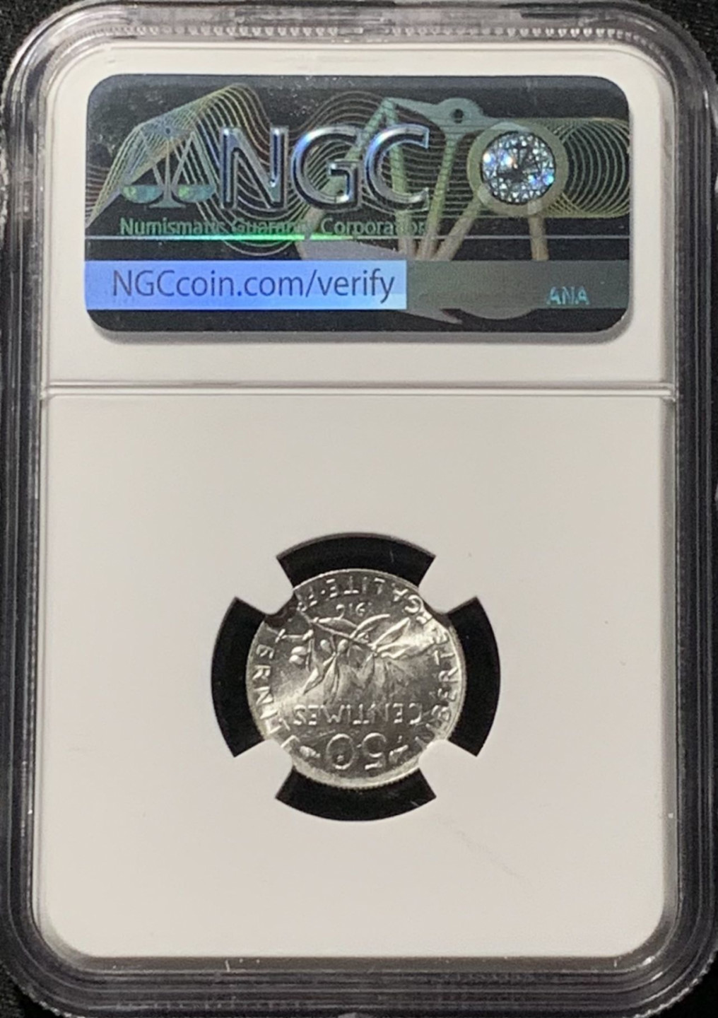 紫瑗钱币——第158期拍卖 法国 1916年 播种女神 50分 银币 NGC AU58