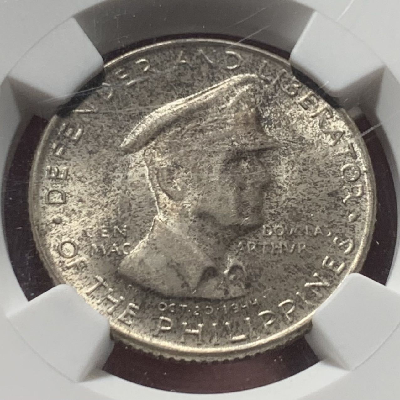 紫瑗钱币——第158期拍卖 美属菲律宾 1947年 麦克阿瑟 50分 银币 NGC MS65
