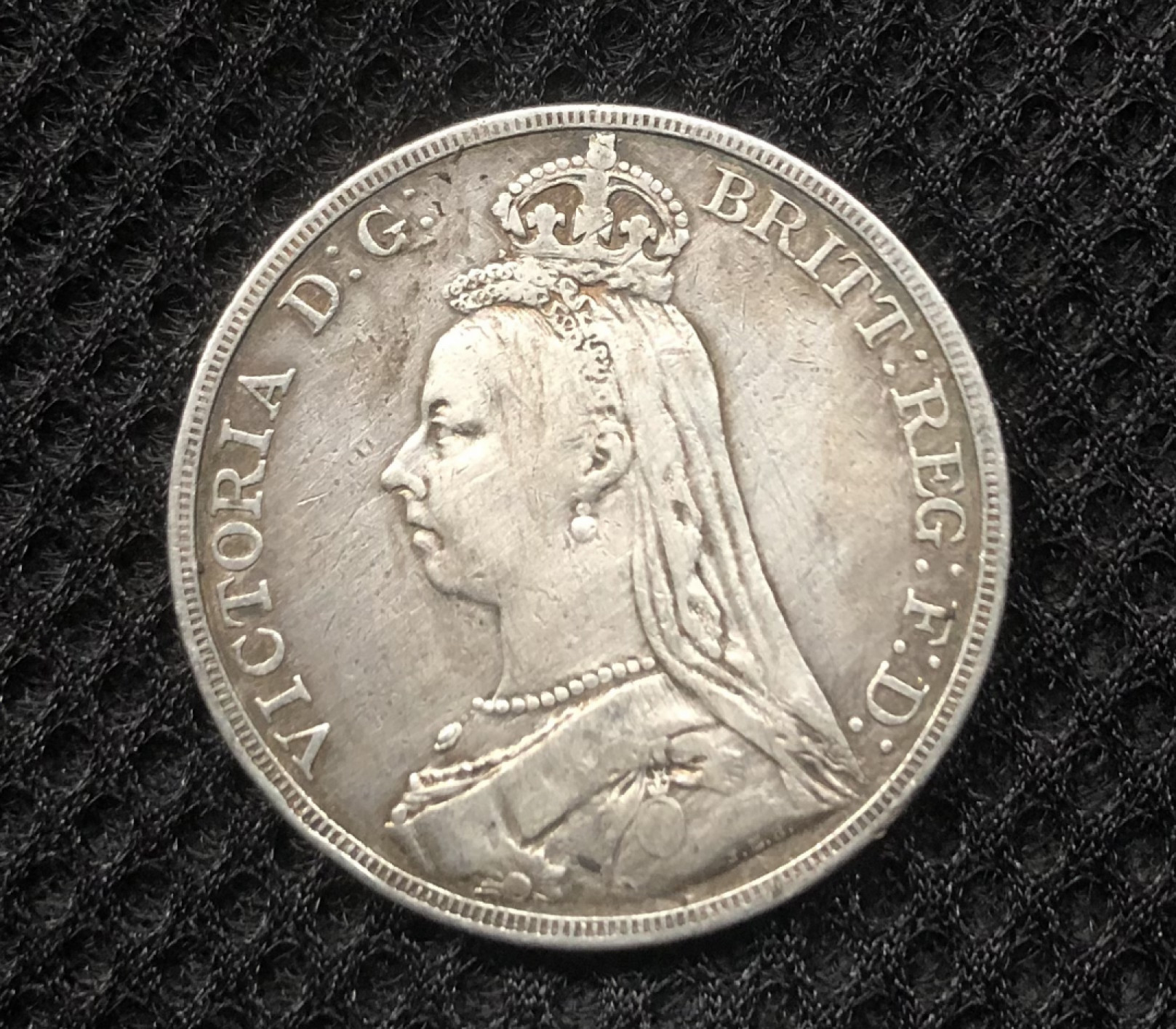 【保诚微拍】第4拍 世界钱币拍卖，88拍！ 英国 维多利亚女王 1889年 克朗 马剑 大银币-2