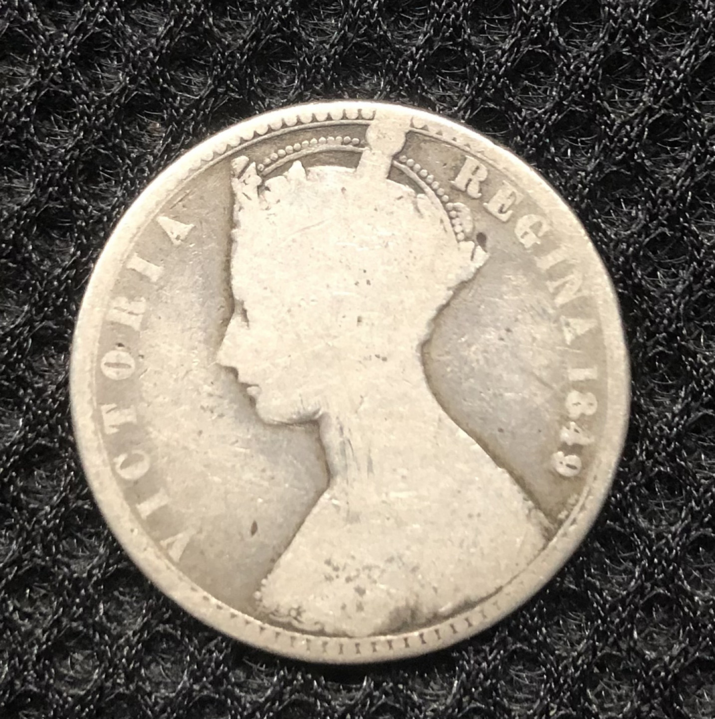 【保诚微拍】第4拍 世界钱币拍卖，88拍！ 英国 维多利亚 1849年 无神 弗洛林 青年头像  银币 （11.2克 0.925银）