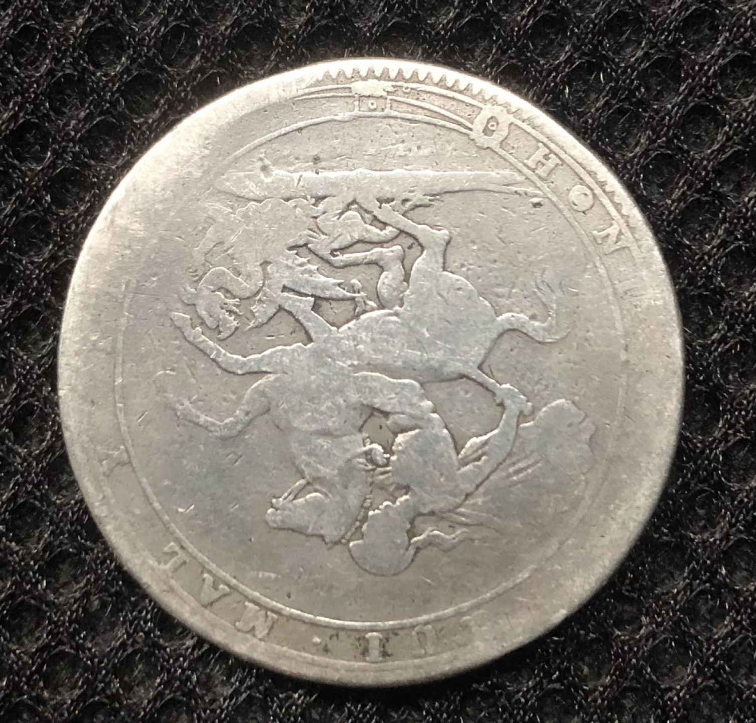 【保诚微拍】第4拍 世界钱币拍卖，88拍！ 英国 乔治三世1818-20年 克朗 马剑 大银币-1