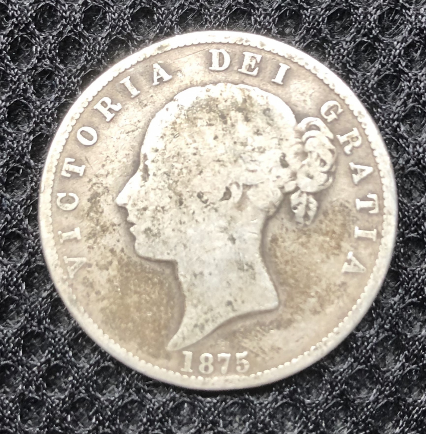 【保诚微拍】第4拍 世界钱币拍卖，88拍！ 英国 维多利亚 1875年 半克朗 银币 （14克 0.925银）