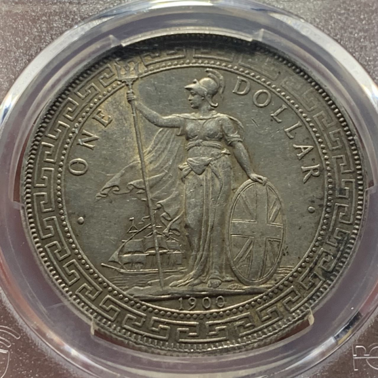 紫瑗钱币——第159期拍卖 英国 1900年 B版 贸易银元 站洋 壹圆 银币 PCGS MS62