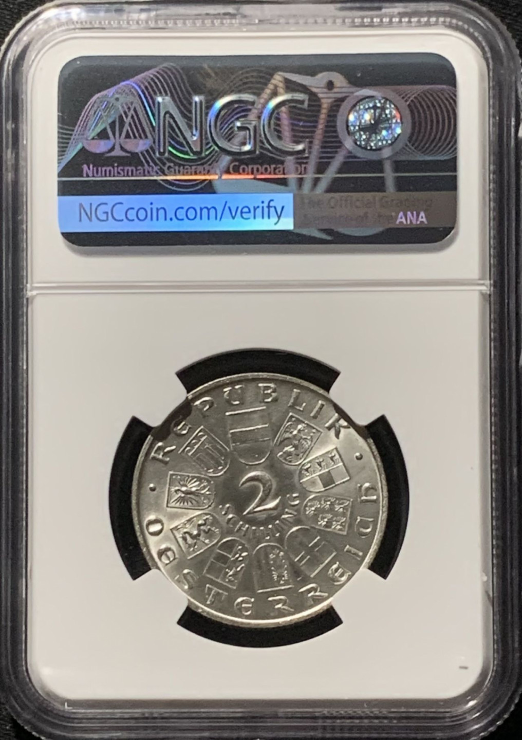 紫瑗钱币——第159期拍卖 奥地利 1930年 福格尔诞辰700周年 2先令 银币 NGC UNC Detail