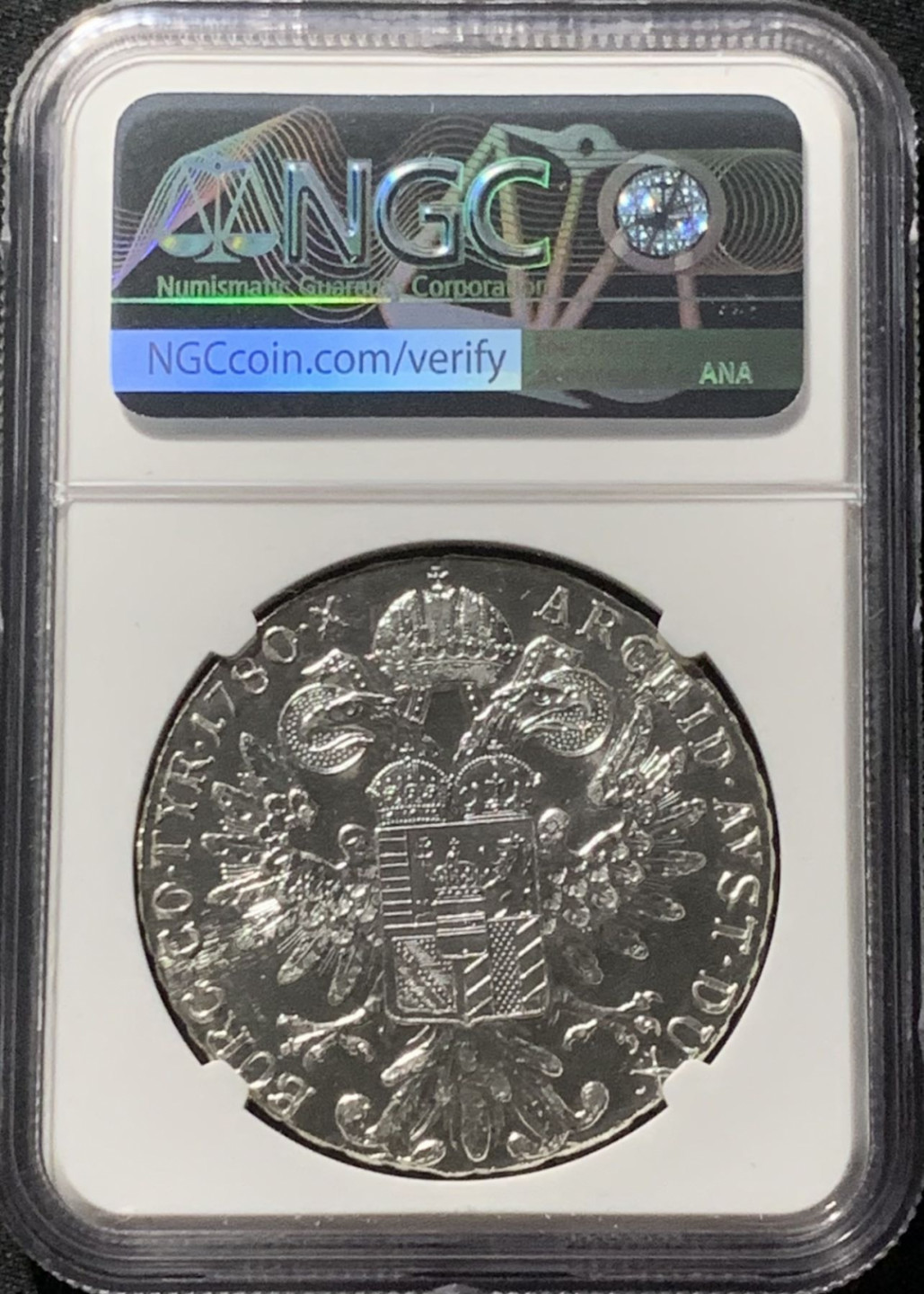 紫瑗钱币——第159期拍卖 奥匈帝国 1780年 特蕾莎·玛格丽特 1泰勒 银币 NGC MS62