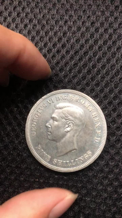 【保诚微拍】第4拍 世界钱币拍卖，88拍！ 【最后的马剑】英国 乔治六世 1951年 克朗 马剑 大镍币（绿盒 BU品）